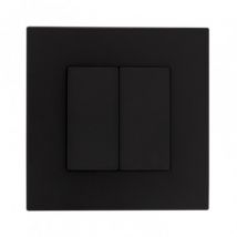 Module Double Obturateur avec Plaque PC Modern Noir