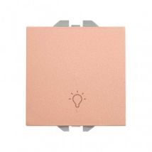 Bouton-Poussoir Simple Avec Gavure Lumière SIMON 270 20000151 Cuivre