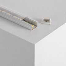 Profilé Aluminium en Saillie avec Capot Continu pour Ruban LED jusqu'à 15mm Plusieurs options