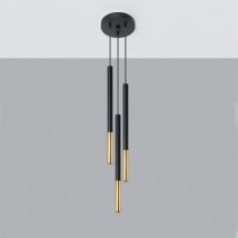 Suspension Mozaica 3P SOLLUX Doré