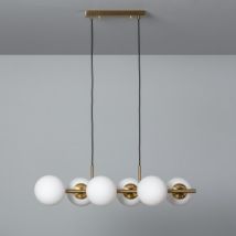 Suspension Métal et Verre Moonlight Brass 6 Spots Doré