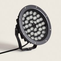 Spot LED Extérieur 36W Colmar sur Piquet Blanc Neutre 4000K