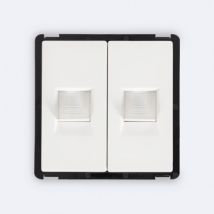 Prise Internet RJ45 Cat 6 Double Modern Blanc