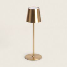 Lampe à Poser LED Portable 3W Anisa Métal avec Batterie Rechargeable USB Doré