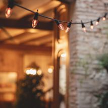 Guirlande d ́Ampoules LED Extérieur à Effet Flamme avec 10 Douilles E14 Noir