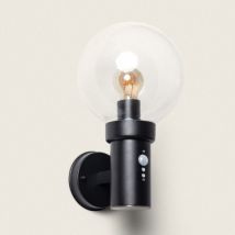 Applique Murale Extérieure Acier Inoxydable avec Détecteur PIR Optic Noir
