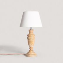 Lampe à Poser en bois Hausa ILUZZIA Blanc