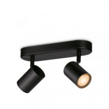 WiZ Imageo Dimmable RGB Smart Wifi + Bluetooth 4.9W Two Spotlight Ceiling Lamp - Black