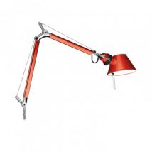 ARTEMIDE Gloss White Tolomeo Micro Table Lamp with Fixed Support - Red