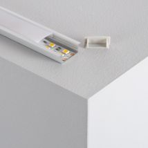 Recessed Aluminium Profile with Continuous Cover for Double Length LED Strip - Several options