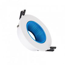 Coloured Round Tilting Downlight Frame for GU10 / GU5.3 LED Bulbs with Ø80 mm Cut-Out - Blue