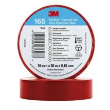 Temflex 165 PVC Insulation Tape 19mm x 20m 3M 7100184800 - Red