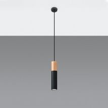 Pablo Wooden Pendant Lamp SOLLUX - Black