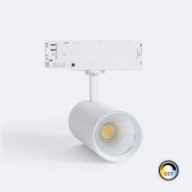 Carlo 30W CCT Selectable No Flicker Spotlight for Three Circuit Track in White - Adjustable (4000K-5000K-6000K)