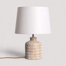 Govesan Wooden Table Lamp ILUZZIA - Blanco Viejo