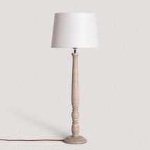 Daksh Wooden Table Lamp ILUZZIA - Blanco Viejo