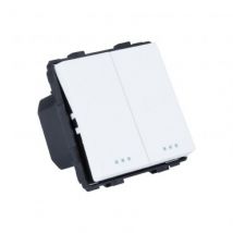 Interruttore Doppio Modern Bianco