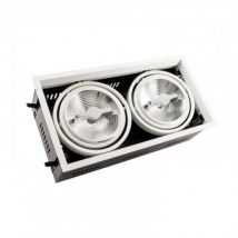 Faretto Downlight LED 30W CREE-COB Orientabile AR111 Regolabile Foro 315x155mm No Flicker Bianco Freddo 5500K