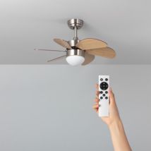 Ventilatore LED da Soffitto Orion Legno 81cm Motore DC Legno