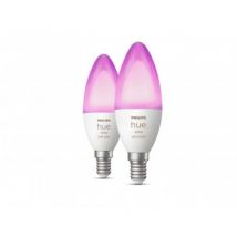 Pack 2 Lampadine LED Smart E14 4W 470 lm B39 Hue White PHILIPS RGBW