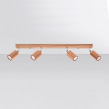 Applique da Soffitto in Legno Zeke 4 SOLLUX Legno