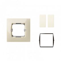 Kit Interruttore Semplice Stretto Doppio SIMON 27 Marrone