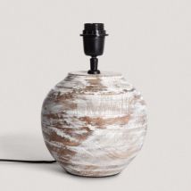 Base per Lampada da Tavolo Legno Chandan ILUZZIA Naturale