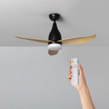 Ventilatore da Soffitto Dhoti Nero 110cm Motore DC Nero