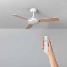 Ventilador da Soffitto per Esterni Navy Bianco Legno 107cm Motore DC Legno