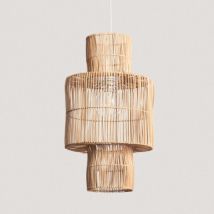 Lampa Rattanowa Wisząca Bonghani ILUZZIATekstylny Biały