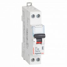 LEGRAND 407726 Curve C 10kA 10-32 A DX3 Tertiary 1P+N Thermal-magnetic Circuit Breaker - 16 A
