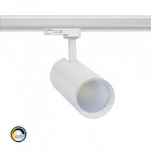 White 30W New Bertha LED CCT LIFUD Spotlight for Three-Circuit track - Adjustable (Warm-Daylight-Cool)