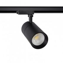 Black 30W New Mallet Dimmable No Flicker LED Spotlight for a Single-Circuit Track (UGR 15) - Cool White 5000K - 5500K
