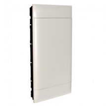 LEGRAND 135044 Practibox S Flush-mounted Box for Conventional Partition Walls 4x12 Modules Smooth Door - White