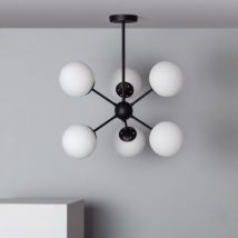 Balts Big Metal & Glass Pendant Lamp - Black