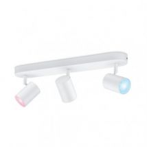 WiZ Imageo Dimmable RGB Smart Wifi + Bluetooth 4.9W Three Spotlight LED Ceiling Lamp - White