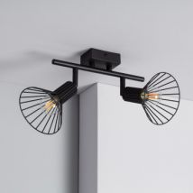 Royal Aluminium Adjustable 2 Spotlight Ceiling Lamp - Black