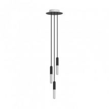 Multiple 3 Fall Metal Pedant Lamp Creative-Cables SPM3R20103E14VNRM04 - Black