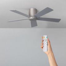 Flatiron Silver Outdoor Ceiling Fan with DC Motor 132cm - Silver