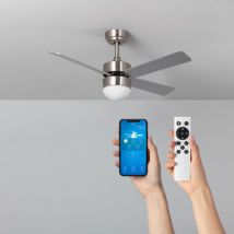 Cygnus Nickel WiFi LED Ceiling Fan with DC Motor 107cm - Nickel