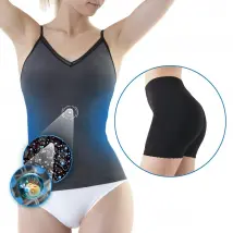 Lytess - Ensemble Caraco Raffermissant Et Panty Minceur De Nuit - Gris&Noir - Taille S/M