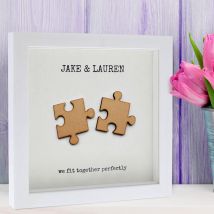 Personalised 'We Fit Together' Puzzle-Piece Poster