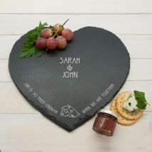 Life is So Much Cheddar - Heart Slate Cheese Board