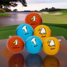 Longridge Under Par Novelty Golf Balls - 6 Pack