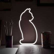 Cat Shaped Neon-Style LED Light