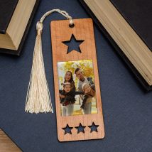 Personalised Photo Wooden Bookmark - Star