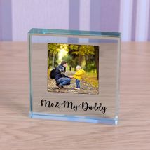 Personalised Me & My Daddy Photo Glass Token