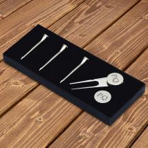 Personalised Silver-Plated Golf Tee Gift Set