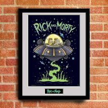 Rick & Morty Rick's Space Cruiser Framed Collectors Print