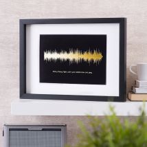 Personalised Metallic Sound Wave A3 Framed Print